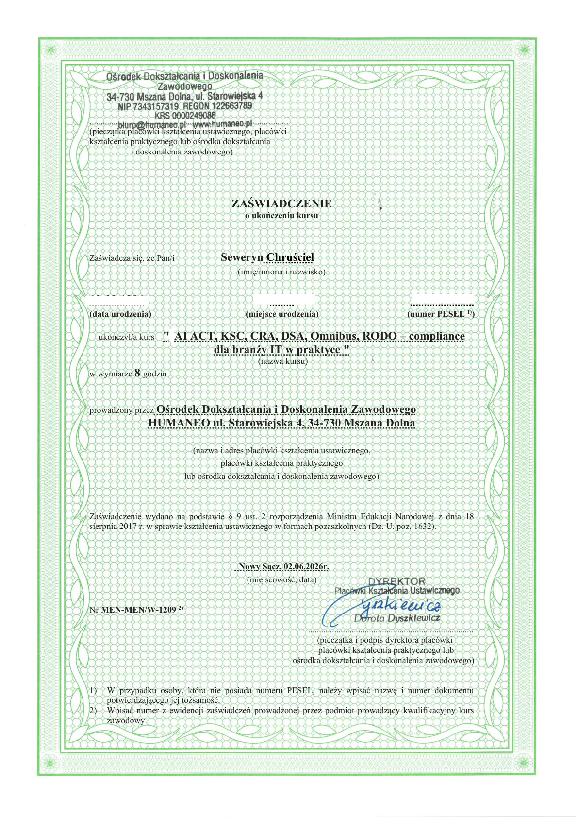 AI ACT Compliance